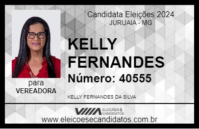 Candidato KELLY FERNANDES 2024 - JURUAIA - Eleições