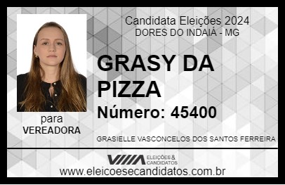 Candidato GRAZY DA PIZZA 2024 - DORES DO INDAIÁ - Eleições