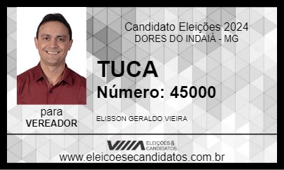 Candidato TUCA 2024 - DORES DO INDAIÁ - Eleições