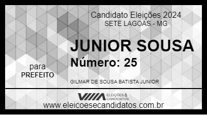 Candidato JUNIOR SOUSA 2024 - SETE LAGOAS - Eleições