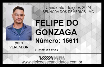 Candidato FELIPE DO GONZAGA  2024 - SENHORA DOS REMÉDIOS - Eleições