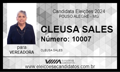 Candidato CLEUSA SALES 2024 - POUSO ALEGRE - Eleições