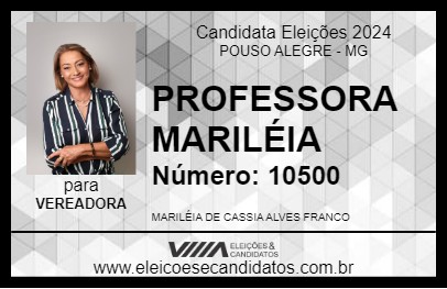 Candidato PROFESSORA MARILÉIA 2024 - POUSO ALEGRE - Eleições