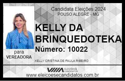 Candidato KELLY DA BRINQUEDOTEKA 2024 - POUSO ALEGRE - Eleições