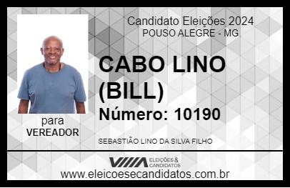 Candidato CABO LINO (BILL) 2024 - POUSO ALEGRE - Eleições