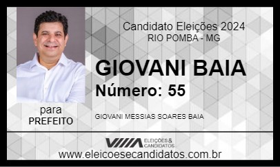 Candidato GIOVANI BAIA 2024 - RIO POMBA - Eleições