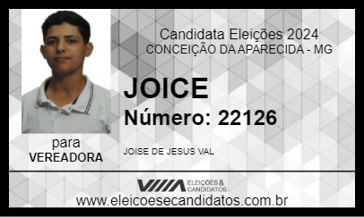 Candidato JOICE 2024 - CONCEIÇÃO DA APARECIDA - Eleições