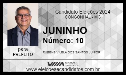 Candidato JUNINHO 2024 - CONGONHAL - Eleições