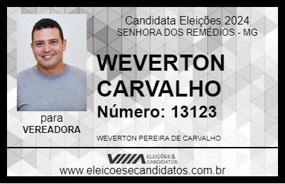 Candidato WEVERTON CARVALHO 2024 - SENHORA DOS REMÉDIOS - Eleições