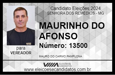 Candidato MAURINHO DO AFONSO  2024 - SENHORA DOS REMÉDIOS - Eleições