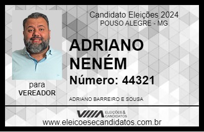 Candidato ADRIANO NENÉM 2024 - POUSO ALEGRE - Eleições