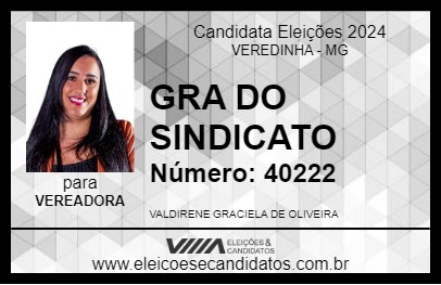 Candidato GRA DO SINDICATO 2024 - VEREDINHA - Eleições