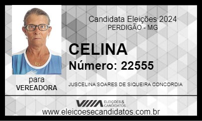 Candidato CELINA 2024 - PERDIGÃO - Eleições