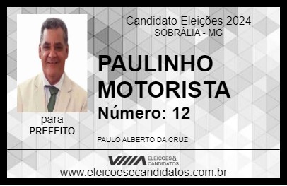 Candidato PAULINHO MOTORISTA 2024 - SOBRÁLIA - Eleições