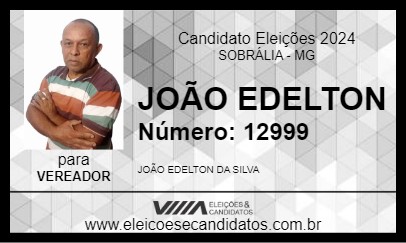 Candidato JOÃO EDELTON 2024 - SOBRÁLIA - Eleições