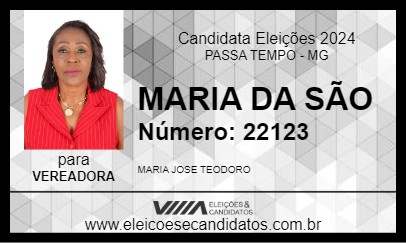 Candidato MARIA DA SÃO 2024 - PASSA TEMPO - Eleições