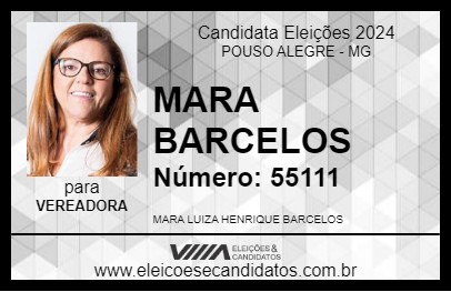 Candidato MARA BARCELOS 2024 - POUSO ALEGRE - Eleições