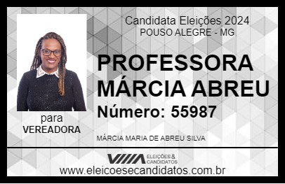 Candidato PROFESSORA MÁRCIA ABREU 2024 - POUSO ALEGRE - Eleições