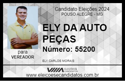 Candidato ELY DA AUTO PEÇAS 2024 - POUSO ALEGRE - Eleições