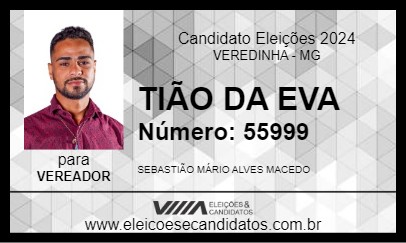 Candidato TIÃO DA EVA 2024 - VEREDINHA - Eleições