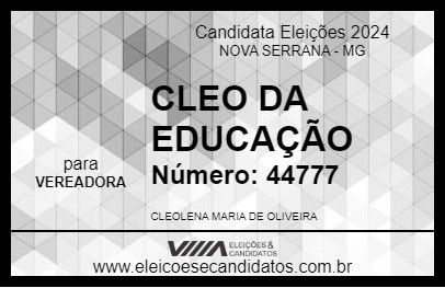 Candidato CLEO DA EDUCAÇÃO 2024 - NOVA SERRANA - Eleições