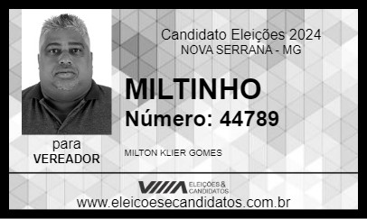 Candidato MILTINHO 2024 - NOVA SERRANA - Eleições