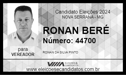 Candidato RONAN BERÉ 2024 - NOVA SERRANA - Eleições