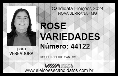 Candidato ROSE VARIEDADES 2024 - NOVA SERRANA - Eleições