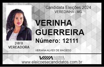 Candidato VERINHA GUERREIRA 2024 - VEREDINHA - Eleições