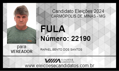 Candidato FULA 2024 - CARMÓPOLIS DE MINAS - Eleições