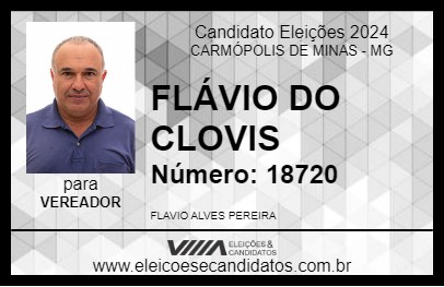 Candidato FLÁVIO DO CLOVIS 2024 - CARMÓPOLIS DE MINAS - Eleições