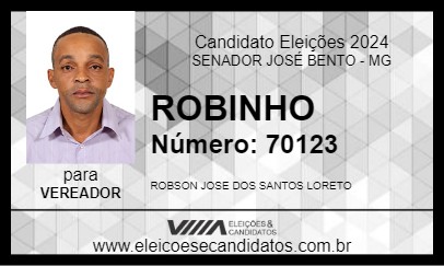 Candidato ROBINHO 2024 - SENADOR JOSÉ BENTO - Eleições