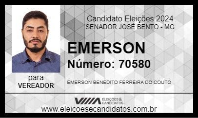 Candidato EMERSON 2024 - SENADOR JOSÉ BENTO - Eleições