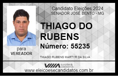 Candidato THIAGO DO RUBENS 2024 - SENADOR JOSÉ BENTO - Eleições