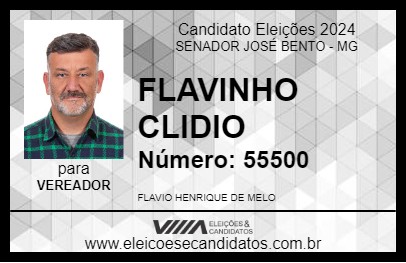 Candidato FLAVINHO CLIDIO 2024 - SENADOR JOSÉ BENTO - Eleições