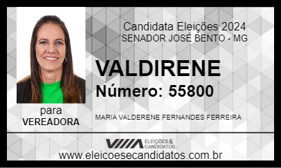 Candidato VALDIRENE 2024 - SENADOR JOSÉ BENTO - Eleições