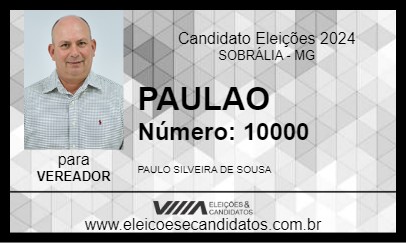 Candidato PAULAO 2024 - SOBRÁLIA - Eleições