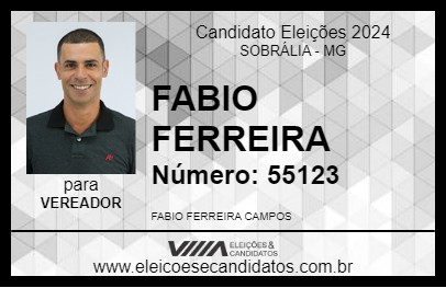 Candidato FABIO FERREIRA 2024 - SOBRÁLIA - Eleições