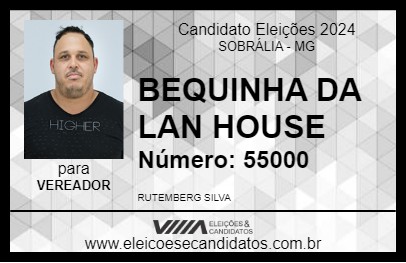 Candidato BEQUINHA DA LAN HOUSE 2024 - SOBRÁLIA - Eleições