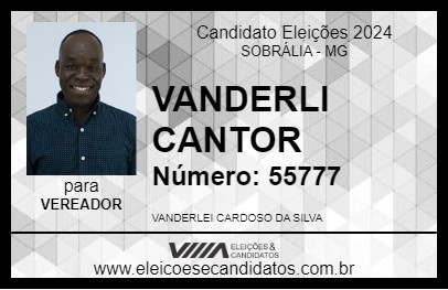 Candidato VANDERLI CANTOR 2024 - SOBRÁLIA - Eleições