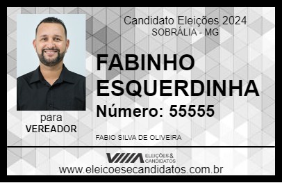 Candidato FABINHO ESQUERDINHA 2024 - SOBRÁLIA - Eleições