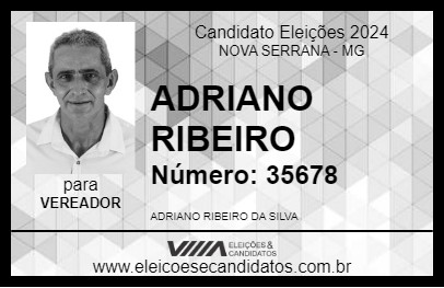 Candidato ADRIANO RIBEIRO 2024 - NOVA SERRANA - Eleições