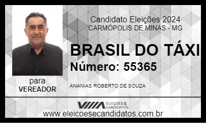 Candidato BRASIL DO TÁXI 2024 - CARMÓPOLIS DE MINAS - Eleições