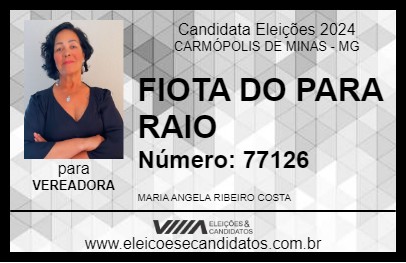 Candidato FIOTA DO PARA RAIO 2024 - CARMÓPOLIS DE MINAS - Eleições