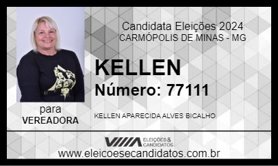 Candidato KELLEN 2024 - CARMÓPOLIS DE MINAS - Eleições