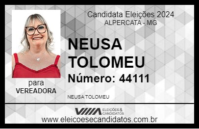 Candidato NEUSA TOLOMEU 2024 - ALPERCATA - Eleições