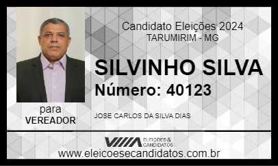 Candidato SILVINHO SILVA 2024 - TARUMIRIM - Eleições