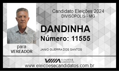 Candidato DANDINHA 2024 - DIVISÓPOLIS - Eleições