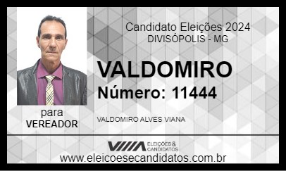 Candidato VALDOMIRO 2024 - DIVISÓPOLIS - Eleições