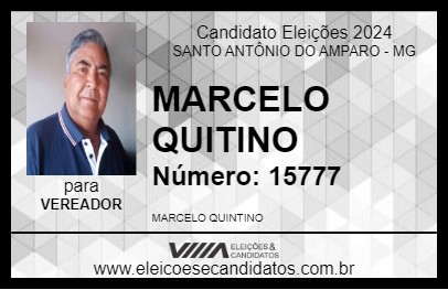 Candidato MARCELO QUITINO 2024 - SANTO ANTÔNIO DO AMPARO - Eleições